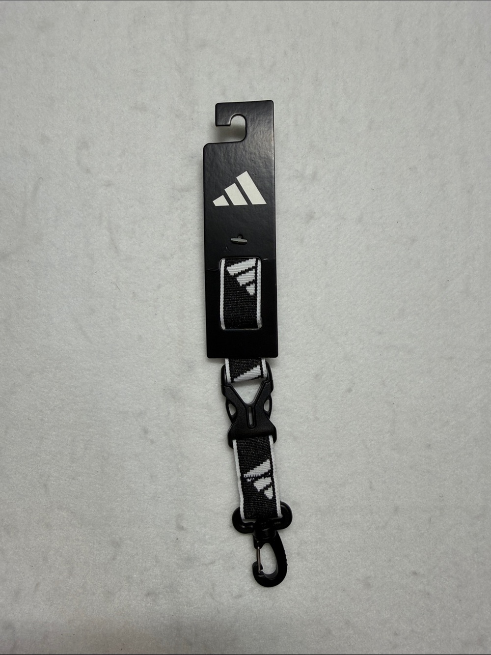 ADIDAS Black & White Logo KeyWrist Lanyard NWT